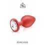 Plug bijou silicone rouge M - Hidden Eden