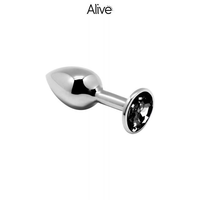 Plug métal bijou noir L - Alive