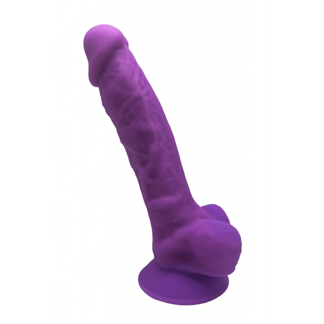 Gode double densité violet 17,5 cm - Modèle 1