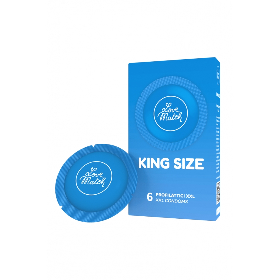 6 Préservatifs King size Love Match