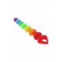 Stimulateur anal Rainbow Heart Beads - Toyjoy