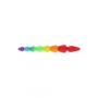 Stimulateur anal Rainbow Heart Beads - Toyjoy