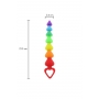 Stimulateur anal Rainbow Heart Beads - Toyjoy