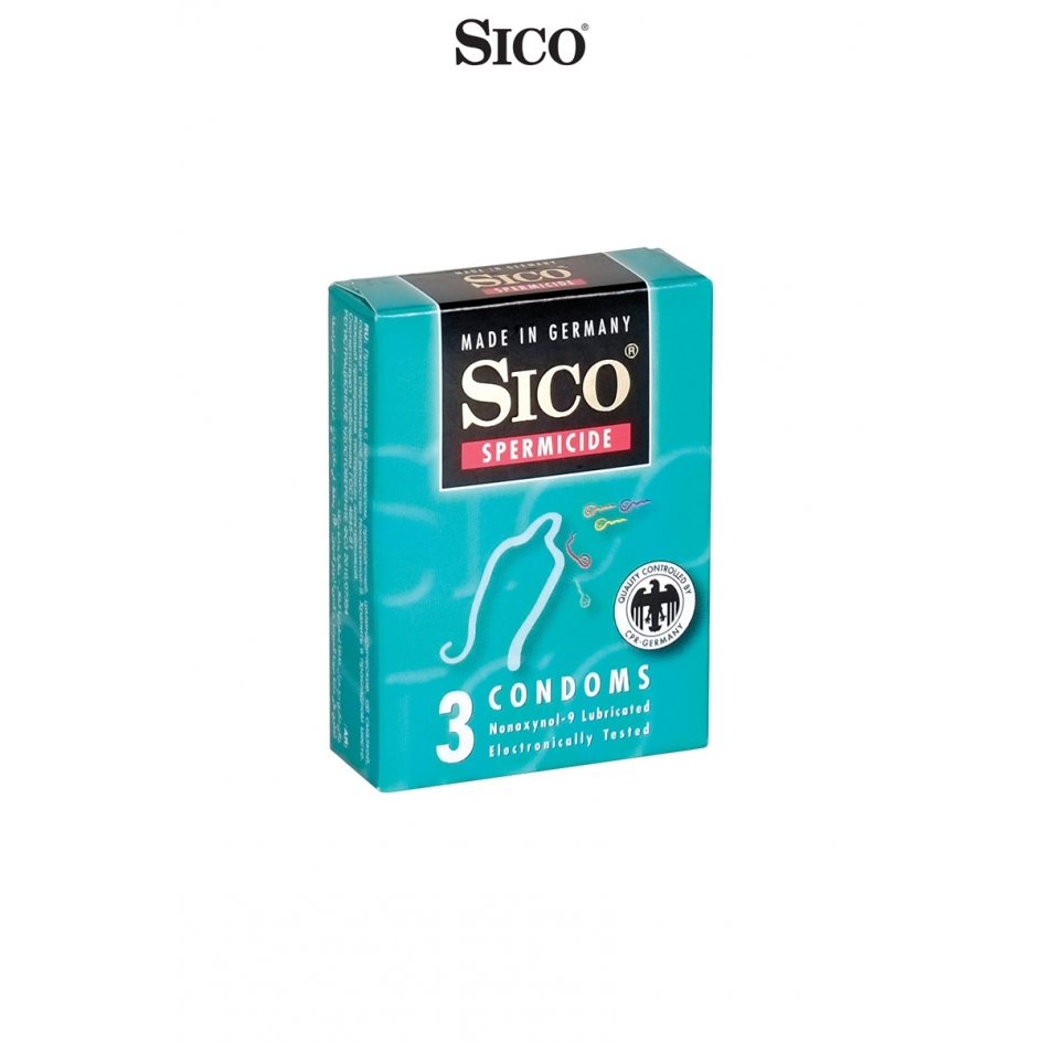 3 préservatifs Sico SPERMICIDE
