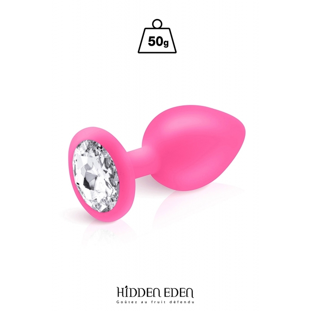 Plug bijou silicone rose M - Hidden Eden